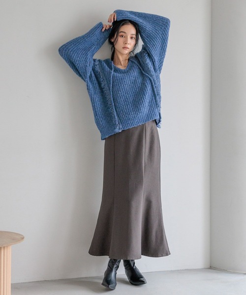 LOWRYS FARM（ローリーズファーム）の「ウールライクマーメイドスカート 580753（スカート・レディース・ブラウン/チャコールグレー/ブラック/アイボリー・SMALL/MEDIUM/LARGE）」の22枚目の写真