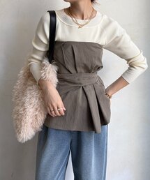 DouDou | ボートネックリブニット(ニット/セーター)