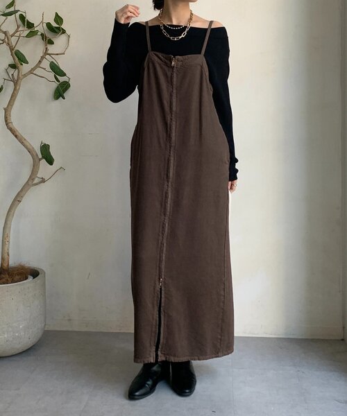 DouDou(ドゥドゥ)の「ボートネックリブニット(ニット/セーター・レディース・グレー/オフホワイト/ブラック/ブラウン/ボルドー・FREE)」の15枚目の写真