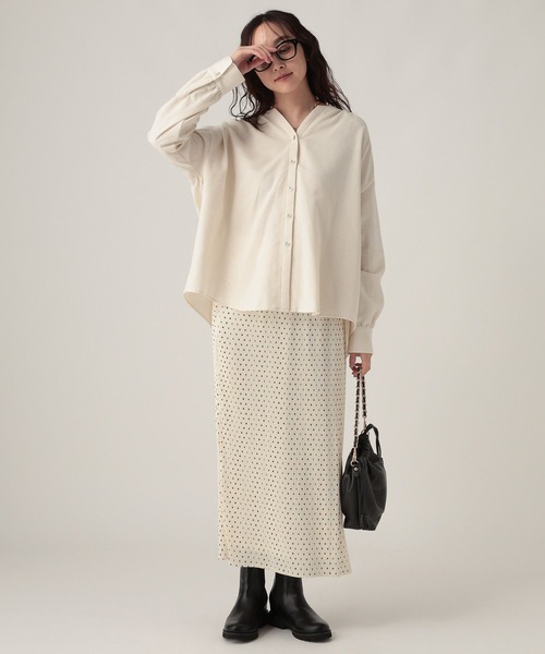 Elura（エルーラ）の「プリーツスカート/603718（スカート・レディース・チャコールグレー/ホワイト/ブラック/キャメル・MEDIUM/LARGE）」の5枚目の写真