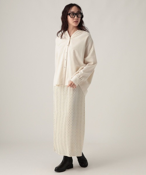 Elura（エルーラ）の「プリーツスカート/603718（スカート・レディース・チャコールグレー/ホワイト/ブラック/キャメル・MEDIUM/LARGE）」の6枚目の写真