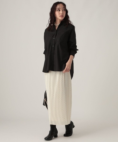 Elura（エルーラ）の「プリーツスカート/603718（スカート・レディース・チャコールグレー/ホワイト/ブラック/キャメル・MEDIUM/LARGE）」の8枚目の写真