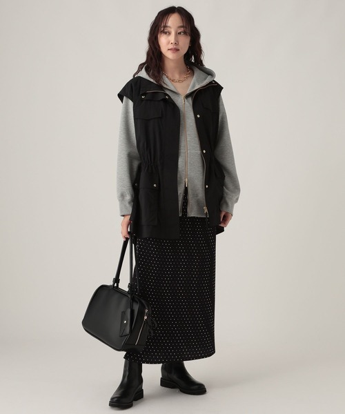 Elura（エルーラ）の「プリーツスカート/603718（スカート・レディース・チャコールグレー/ホワイト/ブラック/キャメル・MEDIUM/LARGE）」の10枚目の写真