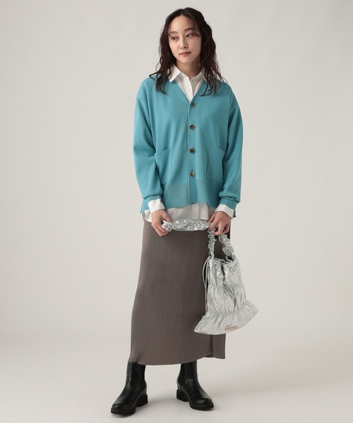 Elura（エルーラ）の「プリーツスカート/603718（スカート・レディース・チャコールグレー/ホワイト/ブラック/キャメル・MEDIUM/LARGE）」の12枚目の写真