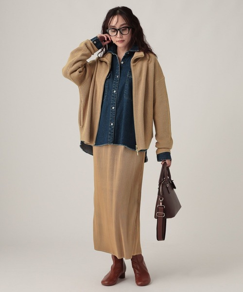 Elura（エルーラ）の「プリーツスカート/603718（スカート・レディース・チャコールグレー/ホワイト/ブラック/キャメル・MEDIUM/LARGE）」の14枚目の写真