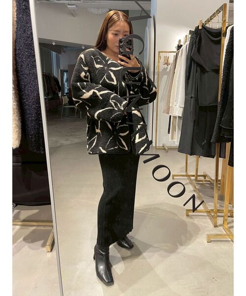 LAGUNAMOON(ラグナムーン)の「【REVIVAL】リバーシブルボアブルゾン(ブルゾン・レディース・アイボリー/ブラック・FREE)」の13枚目の写真