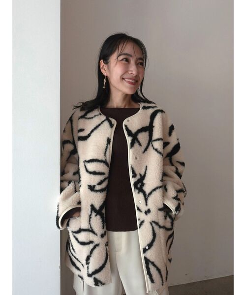 LAGUNAMOON(ラグナムーン)の「【REVIVAL】リバーシブルボアブルゾン(ブルゾン・レディース・アイボリー/ブラック・FREE)」の18枚目の写真