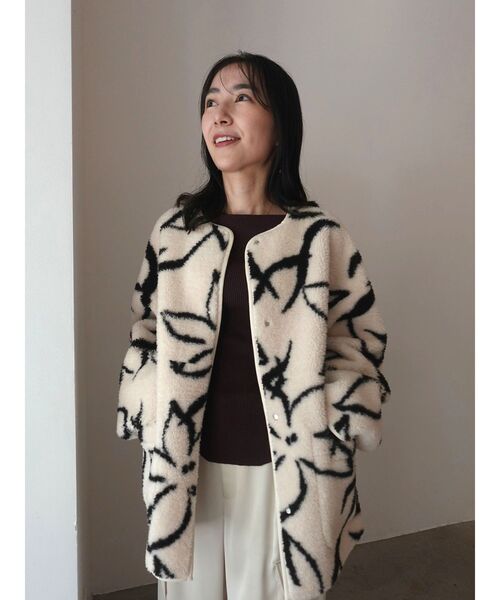 LAGUNAMOON(ラグナムーン)の「【REVIVAL】リバーシブルボアブルゾン(ブルゾン・レディース・アイボリー/ブラック・FREE)」の19枚目の写真