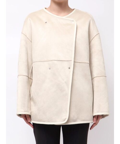 LAGUNAMOON（ラグナムーン）の「【REVIVAL】リバーシブルボアブルゾン（ブルゾン・レディース・アイボリー/ブラック・FREE）」の20枚目の写真