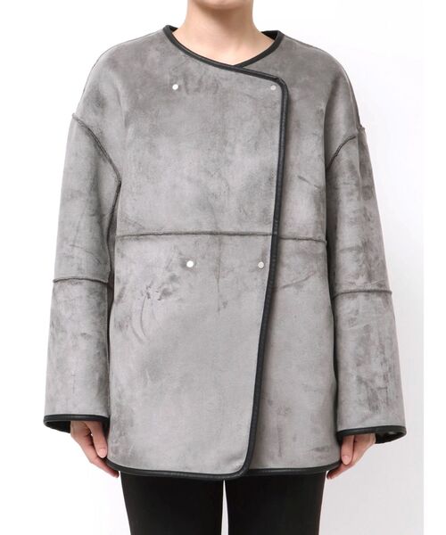 LAGUNAMOON（ラグナムーン）の「【REVIVAL】リバーシブルボアブルゾン（ブルゾン・レディース・アイボリー/ブラック・FREE）」の21枚目の写真