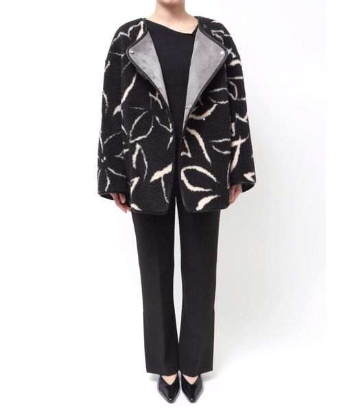 LAGUNAMOON（ラグナムーン）の「【REVIVAL】リバーシブルボアブルゾン（ブルゾン・レディース・アイボリー/ブラック・FREE）」の22枚目の写真