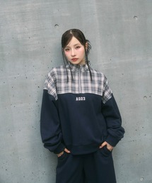 ANDGEEBEE（アンジービー）の「UNISEX チェックドッキングスウェット（スウェット）」