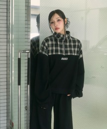 ANDGEEBEE | UNISEX チェックドッキングスウェット(スウェット)