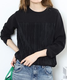 BRODIAEA 異素材切り替えプリーツプルオーバー