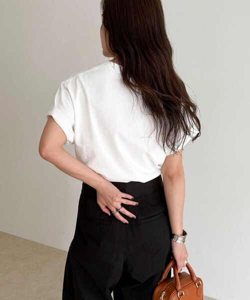 fredy emue(フレディエミュ)の「【GEVACO/ゲバコ】フロントプリントTシャツ(Tシャツ/カットソー・レディース・ブラウン/ネイビー/オフホワイト・38)」の22枚目の写真