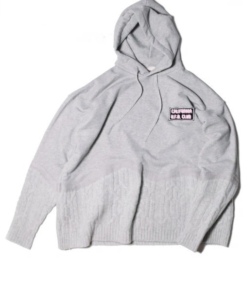 NATAL DESIGN(ネイタルデザイン)の「NEEDLE PUNCH UFO CLUB HOODIE(パーカー・メンズ・グレー・MEDIUM/LARGE/X-LARGE)」の2枚目の写真