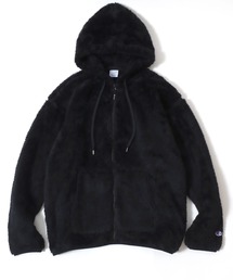 Champion | Champion/チャンピオン SHERPA FLEECE ZIP HOODED JACKET/シェルパフリース ロゴ ワンポイント刺繍 ジップアップパーカー/ボアフリースジャケット/ブルゾン/レディース メンズ(ブルゾン)