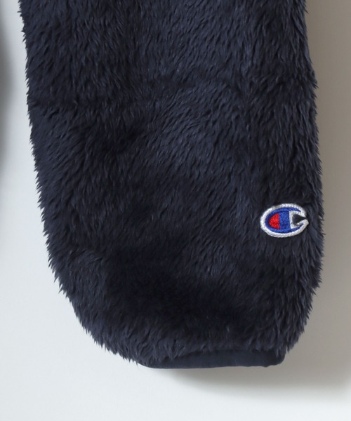 Champion（チャンピオン）の「Champion/チャンピオン SHERPA FLEECE ZIP HOODED JACKET/シェルパフリース ロゴ ワンポイント刺繍 ジップアップパーカー/ボアフリースジャケット/ブルゾン/レディース メンズ（ブルゾン・メンズ・ブラック/オリーブ/ネイビー・M/L/XL）」の13枚目の写真