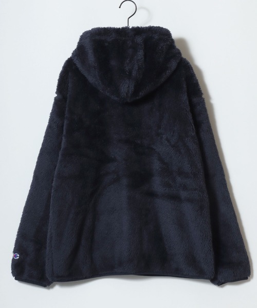 Champion（チャンピオン）の「Champion/チャンピオン SHERPA FLEECE ZIP HOODED JACKET/シェルパフリース ロゴ ワンポイント刺繍 ジップアップパーカー/ボアフリースジャケット/ブルゾン/レディース メンズ（ブルゾン・メンズ・ブラック/オリーブ/ネイビー・M/L/XL）」の10枚目の写真