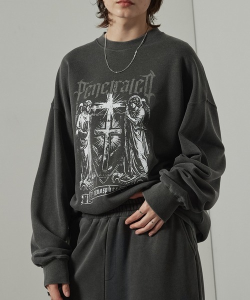 Alfred Alex(アルフレッドアレックス)の「【Alfred Alex】ヴィンテージ加工ピグメント アソートグラフィックオーバーサイズスウェット(スウェット・メンズ・ダークブラウン/ブラック系/ワイン/ブラック/ブルー/ブラック系2・L/M)」の21枚目の写真