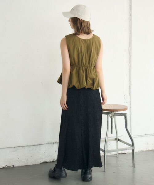 RETRO GIRL(レトロガール)の「ベロア細プリーツSK(スカート・レディース・ブラック/ブラウン/レオパード/ブラック系その他4・FREE)」の7枚目の写真