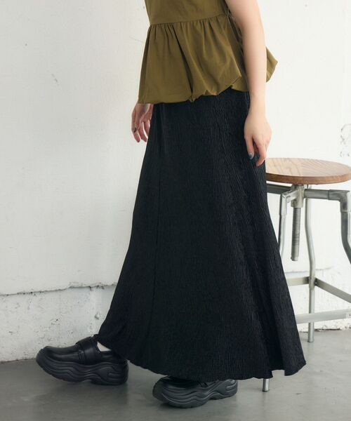 RETRO GIRL(レトロガール)の「ベロア細プリーツSK(スカート・レディース・ブラック/ブラウン/レオパード/ブラック系その他4・FREE)」の12枚目の写真