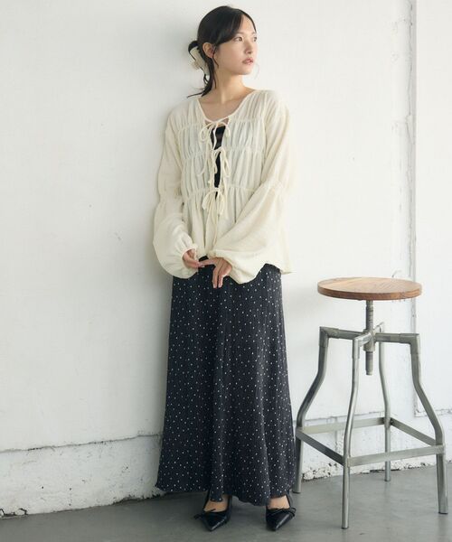 RETRO GIRL(レトロガール)の「ベロア細プリーツSK(スカート・レディース・ブラック/ブラウン/レオパード/ブラック系その他4・FREE)」の13枚目の写真