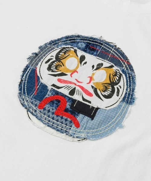EVISU（エヴィス）の「【EVISU】HT SASHIKO DARUMA APPLIQUE S/S TEE / ホワイト [2EAHTM5TS1171RXCT]（Tシャツ/カットソー・メンズ・ホワイト・M/L）」の6枚目の写真