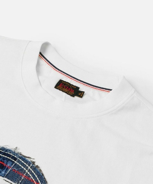 EVISU（エヴィス）の「【EVISU】HT SASHIKO DARUMA APPLIQUE S/S TEE / ホワイト [2EAHTM5TS1171RXCT]（Tシャツ/カットソー・メンズ・ホワイト・M/L）」の5枚目の写真