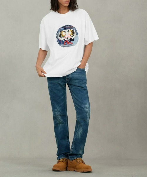 EVISU（エヴィス）の「【EVISU】HT SASHIKO DARUMA APPLIQUE S/S TEE / ホワイト [2EAHTM5TS1171RXCT]（Tシャツ/カットソー・メンズ・ホワイト・M/L）」の8枚目の写真