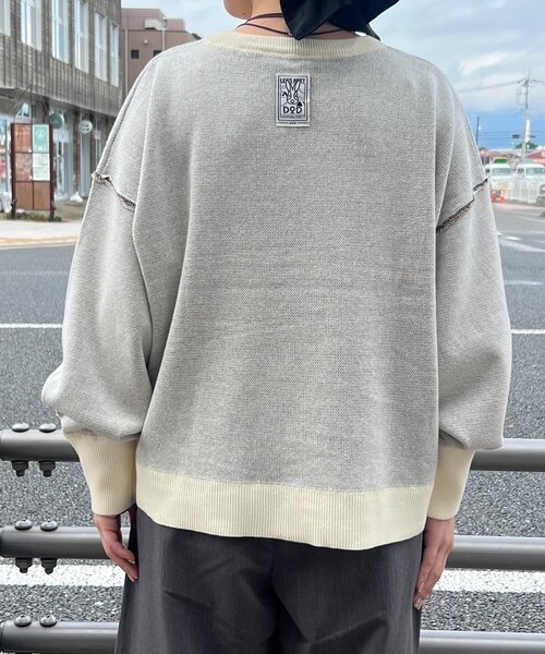 DOD(ディーオーディー)の「【DOD】【ユニセックス】アノトキノペグニット(ニット/セーター・メンズ・オフホワイト/ブラック・MEDIUM/ONE SIZE/LARGE)」の6枚目の写真