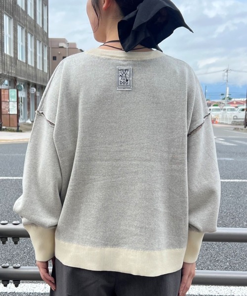 DOD(ディーオーディー)の「【DOD】【ユニセックス】アノトキノペグニット(ニット/セーター・メンズ・オフホワイト/ブラック・MEDIUM/ONE SIZE/LARGE)」の10枚目の写真