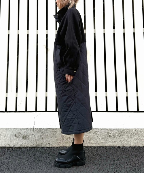 Q(キュー)の「キルトドッキングコート(その他アウター・レディース・ライトベージュ/ブラック・MEDIUM)」の19枚目の写真