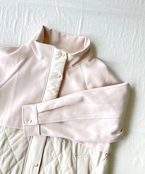 Q(キュー)の「キルトドッキングコート(その他アウター・レディース・ライトベージュ/ブラック・MEDIUM)」の6枚目の写真