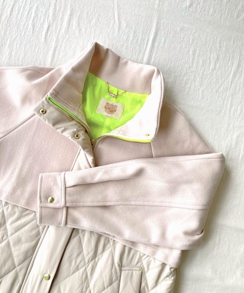 Q(キュー)の「キルトドッキングコート(その他アウター・レディース・ライトベージュ/ブラック・MEDIUM)」の5枚目の写真