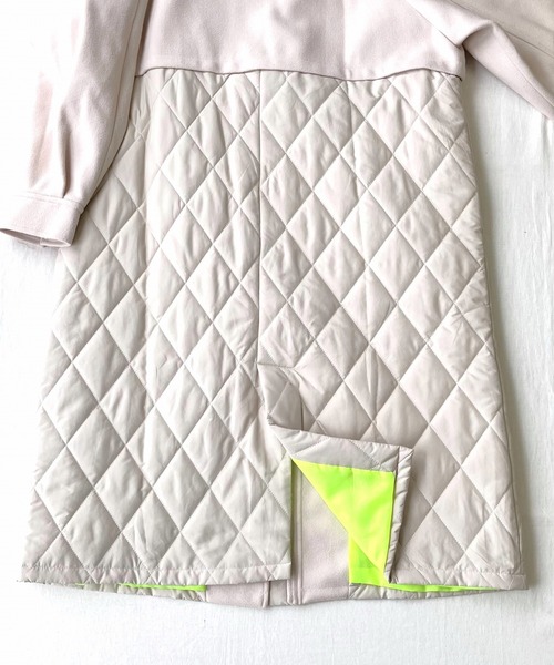 Q(キュー)の「キルトドッキングコート(その他アウター・レディース・ライトベージュ/ブラック・MEDIUM)」の8枚目の写真
