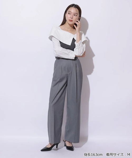 Mystrada（マイストラーダ）の「ダブルベルトパンツ（その他パンツ・レディース・グレー/ダークブラウン/ブラック・34/36/38）」の5枚目の写真