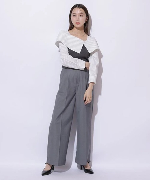 Mystrada（マイストラーダ）の「ダブルベルトパンツ（その他パンツ・レディース・グレー/ダークブラウン/ブラック・34/36/38）」の6枚目の写真