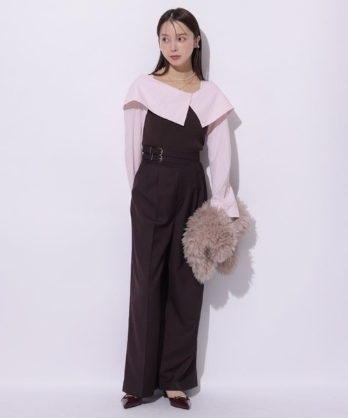 Mystrada（マイストラーダ）の「ダブルベルトパンツ（その他パンツ・レディース・グレー/ダークブラウン/ブラック・34/36/38）」の7枚目の写真