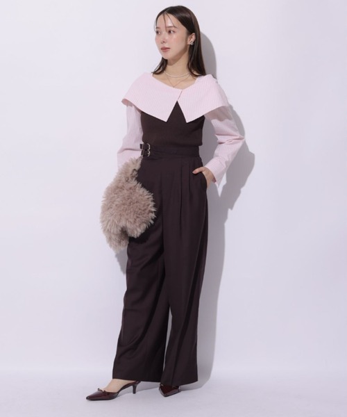 Mystrada（マイストラーダ）の「ダブルベルトパンツ（その他パンツ・レディース・グレー/ダークブラウン/ブラック・34/36/38）」の8枚目の写真