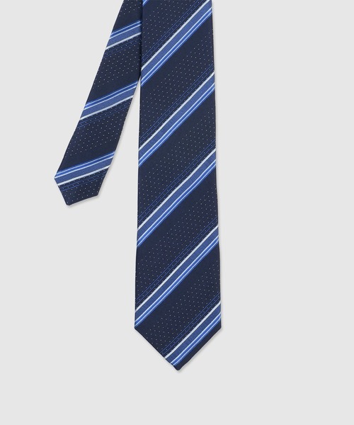 Paul Smith(ポールスミス)の「ピンドット レジメンタルタイ【250015 552MJ】(ネクタイ・メンズ・ネイビー/マルーン/ダークパープル/ダークグリーン・FREE)」の1枚目の写真