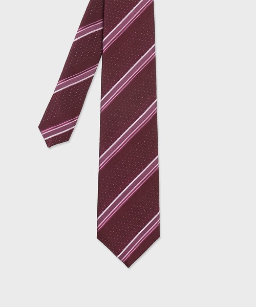 Paul Smith(ポールスミス)の「ピンドット レジメンタルタイ【250015 552MJ】(ネクタイ・メンズ・ネイビー/マルーン/ダークパープル/ダークグリーン・FREE)」の4枚目の写真