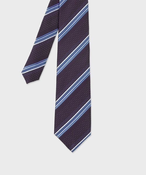 Paul Smith(ポールスミス)の「ピンドット レジメンタルタイ【250015 552MJ】(ネクタイ・メンズ・ネイビー/マルーン/ダークパープル/ダークグリーン・FREE)」の3枚目の写真