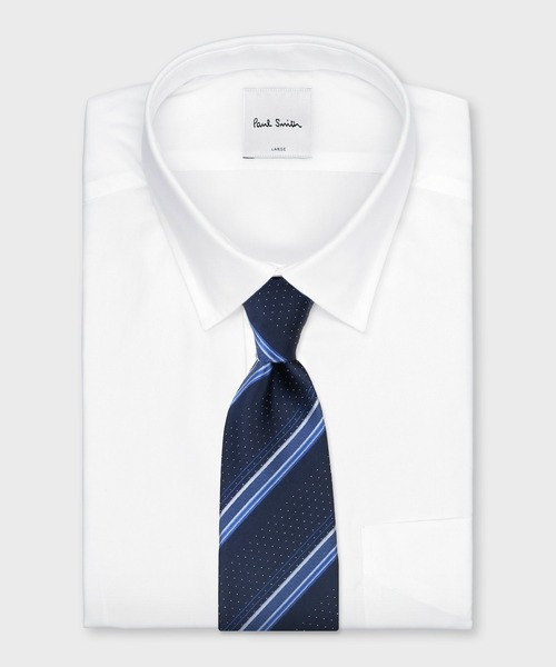 Paul Smith(ポールスミス)の「ピンドット レジメンタルタイ【250015 552MJ】(ネクタイ・メンズ・ネイビー/マルーン/ダークパープル/ダークグリーン・FREE)」の8枚目の写真