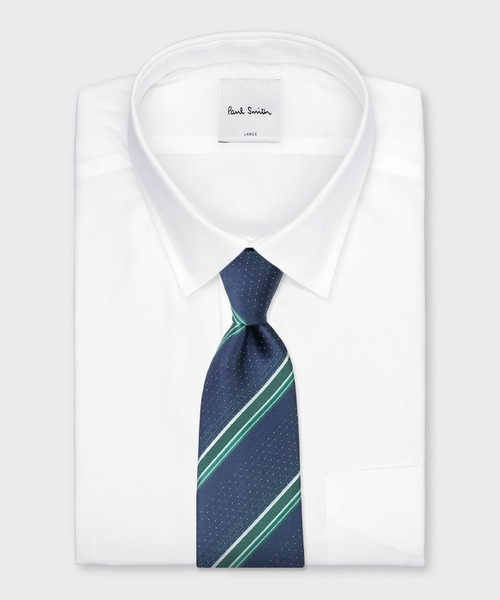 Paul Smith(ポールスミス)の「ピンドット レジメンタルタイ【250015 552MJ】(ネクタイ・メンズ・ネイビー/マルーン/ダークパープル/ダークグリーン・FREE)」の6枚目の写真
