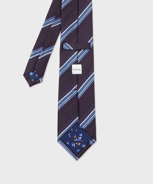 Paul Smith(ポールスミス)の「ピンドット レジメンタルタイ【250015 552MJ】(ネクタイ・メンズ・ネイビー/マルーン/ダークパープル/ダークグリーン・FREE)」の9枚目の写真