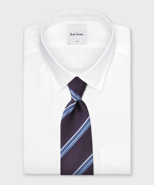 Paul Smith(ポールスミス)の「ピンドット レジメンタルタイ【250015 552MJ】(ネクタイ・メンズ・ネイビー/マルーン/ダークパープル/ダークグリーン・FREE)」の10枚目の写真