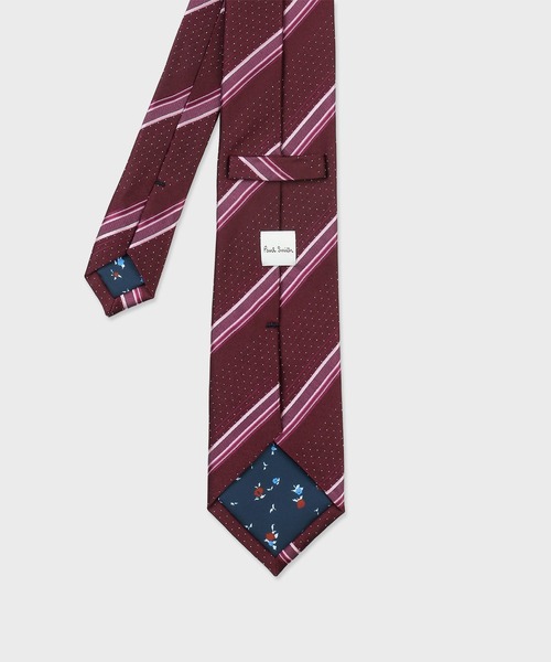 Paul Smith(ポールスミス)の「ピンドット レジメンタルタイ【250015 552MJ】(ネクタイ・メンズ・ネイビー/マルーン/ダークパープル/ダークグリーン・FREE)」の11枚目の写真