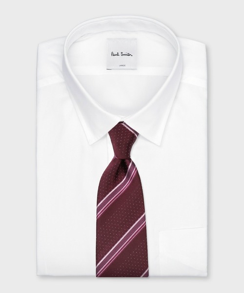 Paul Smith(ポールスミス)の「ピンドット レジメンタルタイ【250015 552MJ】(ネクタイ・メンズ・ネイビー/マルーン/ダークパープル/ダークグリーン・FREE)」の12枚目の写真