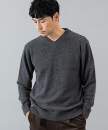 『XLサイズあり』ハミルトンラムズウールVネックニット